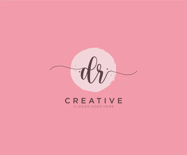 Feminine Logo Schönheit Monogramm Und Elegantes Logo Design Handschrift Logo — Stockvektor