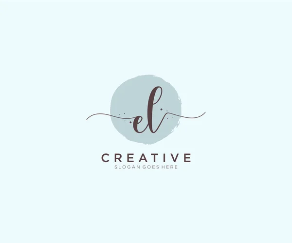 Feminine Logo Schönheit Monogramm Und Elegantes Logo Design Handschrift Logo — Stockvektor