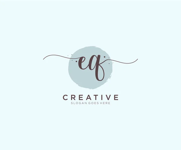 Feminine Logo Schönheit Monogramm Und Elegantes Logo Design Handschrift Logo — Stockvektor