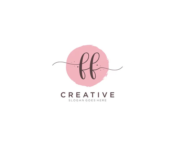 Feminine Logo Schönheit Monogramm Und Elegantes Logo Design Handschrift Logo — Stockvektor