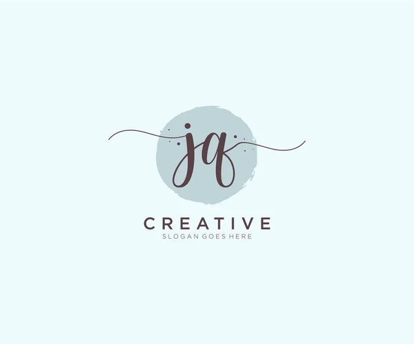 Logo Monogram Feminine Dan Desain Logo Yang Elegan Logo Tulisan - Stok Vektor