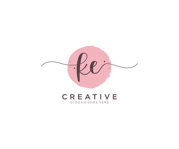 Monogramme Beauté Logo Féminin Design Élégant Logo Logo Manuscrit Signature — Image vectorielle