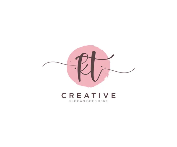 Vrouwelijk Logo Schoonheid Monogram Elegant Logo Ontwerp Handschrift Logo Van — Stockvector