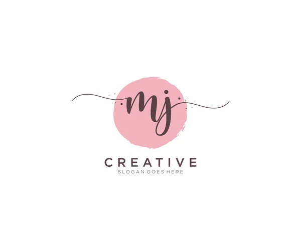 Feminine Logo Schönheit Monogramm Und Elegantes Logo Design Handschrift Logo — Stockvektor