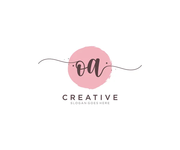 Feminine Logo Schönheit Monogramm Und Elegantes Logo Design Handschrift Logo — Stockvektor