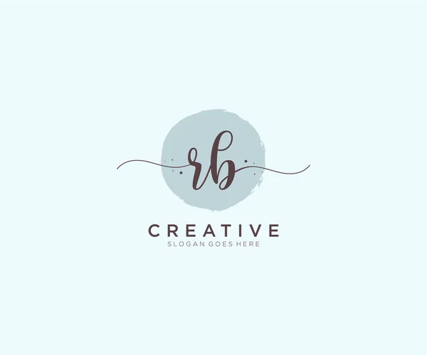 Vrouwelijk Logo Schoonheid Monogram Elegant Logo Ontwerp Handschrift Logo Van — Stockvector