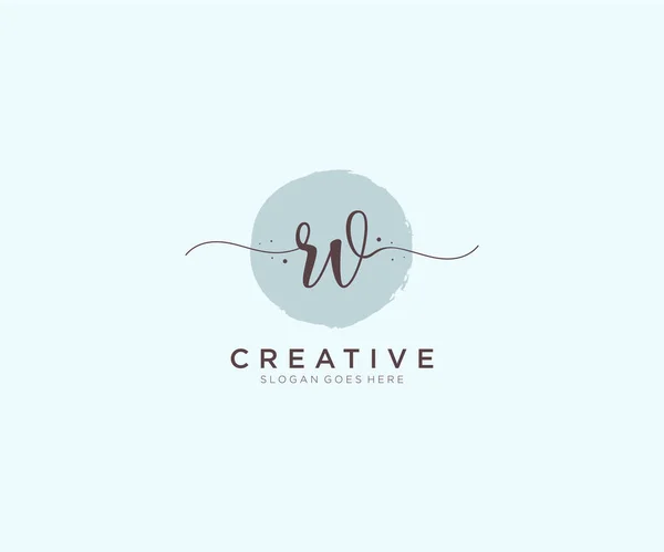 Vrouwelijk Logo Schoonheid Monogram Elegant Logo Ontwerp Handschrift Logo Van — Stockvector