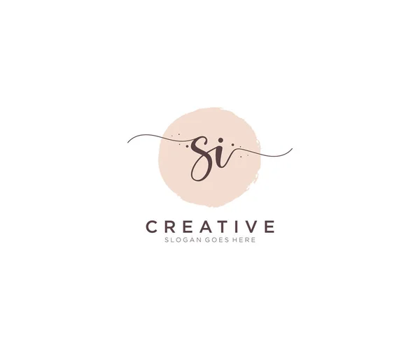 Vrouwelijk Logo Schoonheid Monogram Elegant Logo Ontwerp Handschrift Logo Van — Stockvector