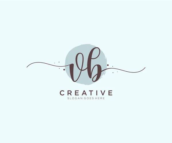 Vrouwelijk Logo Beauty Monogram Elegant Logo Design Handschrift Logo Van — Stockvector