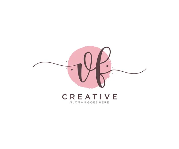 Feminine Logo Schönheit Monogramm Und Elegantes Logo Design Handschrift Logo — Stockvektor