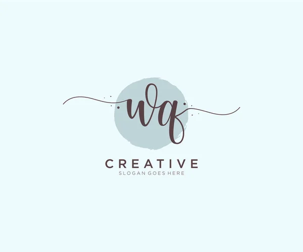 Vrouwelijk Logo Schoonheid Monogram Elegant Logo Ontwerp Handschrift Logo Van — Stockvector