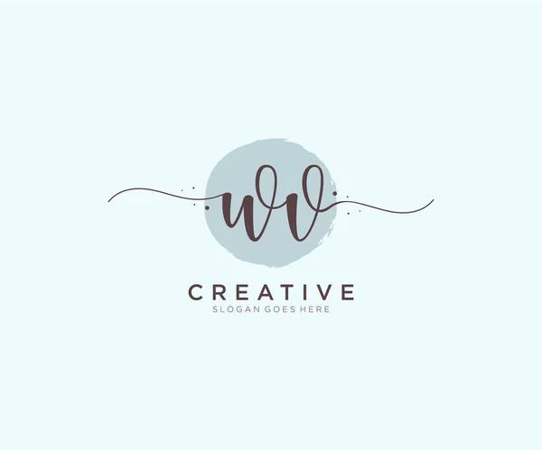 Feminine Logo Schönheit Monogramm Und Elegantes Logo Design Handschrift Logo — Stockvektor