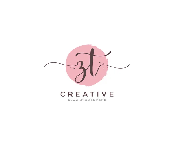 Feminines Logo Schönheit Monogramm Und Elegantes Logo Design Handschrift Logo — Stockvektor