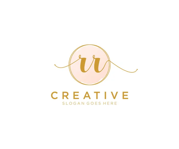 Feminine Logo Krásy Monogram Elegantní Logo Design Rukopis Logo Počátečního — Stockový vektor