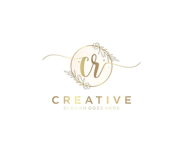 Femminile Logo Bellezza Monogramma Elegante Logo Design Calligrafia Logo Firma — Vettoriale Stock