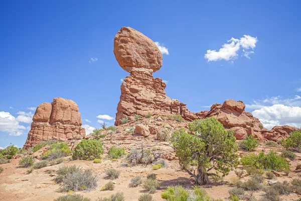 Formacje skalne w Arches National Park, Stany Zjednoczone Ameryki — Zdjęcie stockowe