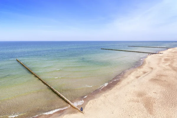 Kép egy Beach, a Balti-tenger partján, Lengyelország. — Stock Fotó