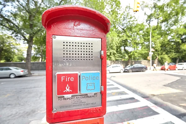 Police and Fire emergency call box — Stock Photo, Image