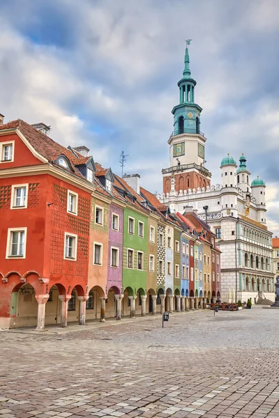 Старої ринкової площі і ратуша у Познані, Польща. — стокове фото