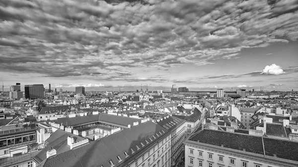 Černá a bílá Vídeň panoramatický obrázek. — Stock fotografie