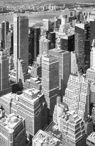 Чорно Білі Аерофотознімки Нью Йорка Сша — стокове фото