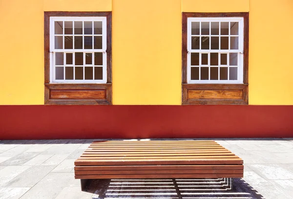 Bunte Fassade Eines Gebäudes San Cristobal Laguna Teneriffa Spanien — Stockfoto