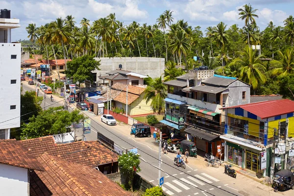 Mirissa Sri Lanka Dezember 2019 Hauptstraße Von Mirissa Eines Der — Stockfoto