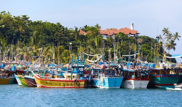 Mirissa Sri Lanka December 2019 Fishing Boats Harbor Mirissa One — Stock Photo, Image