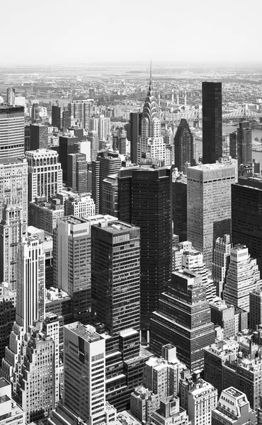 Чорно Біла Фотографія Мангеттенського Цитадею Нью Йорк Сша — стокове фото