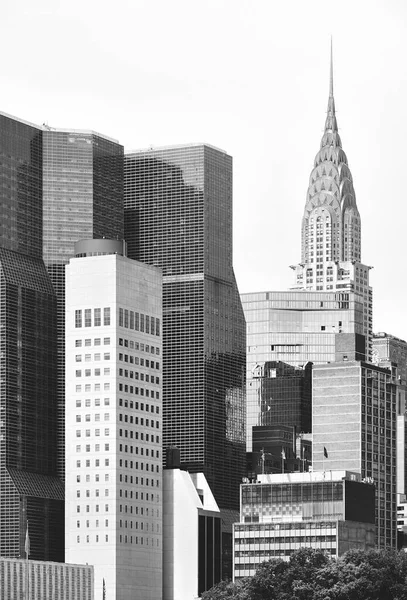 ニューヨーク市建築の白黒写真 アメリカ — ストック写真