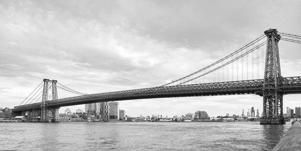 Черно Белое Изображение Моста Вильямсбург Нью Йорк Сша — стоковое фото