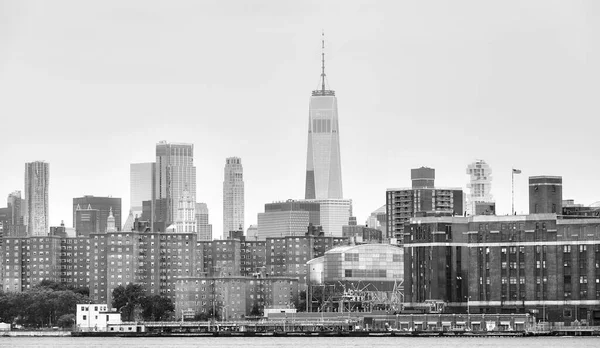 Imagen Blanco Negro Del Horizonte Ciudad Nueva York Estados Unidos — Foto de Stock