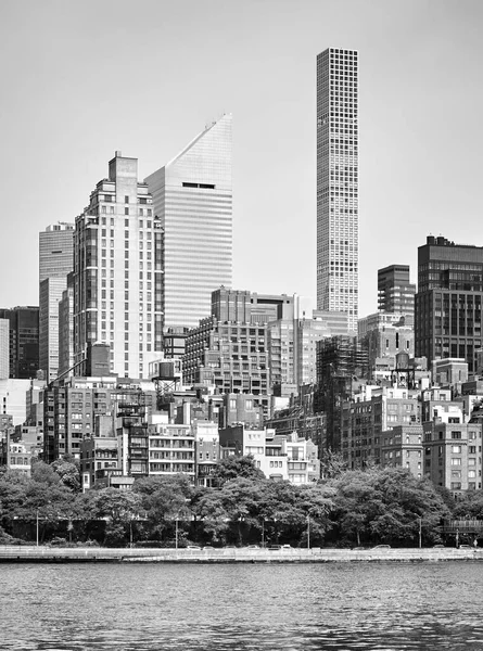 ニューヨークの白黒写真 多様な建築物 アメリカ — ストック写真