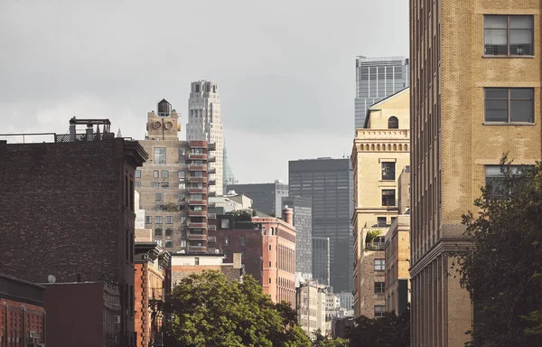 New York City Diverse Architectuur Kleur Toning Toegepast Usa — Stockfoto