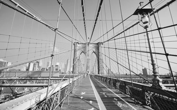 Brooklyn Bridge Una Mañana Soleada Nueva York — Foto de Stock