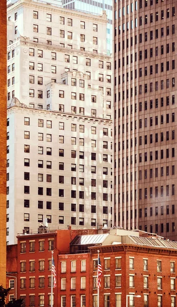 マンハッタン多様な建築 カラートーンが適用されます ニューヨーク市 — ストック写真