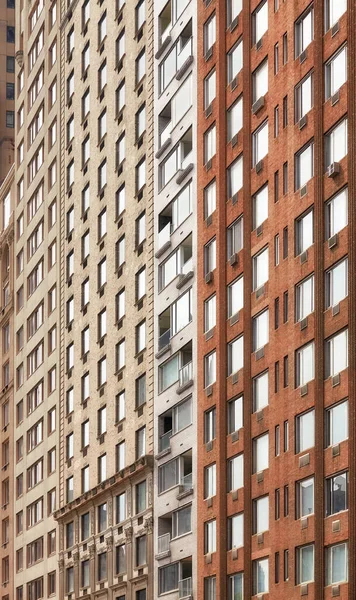 Фасади Житлових Будинків Нью Йорку Сша — стокове фото