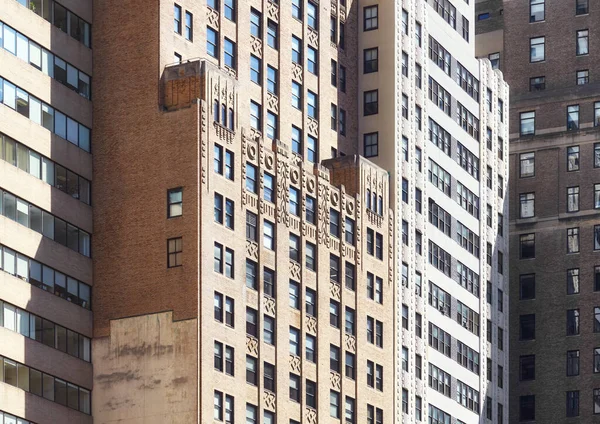 New York Old Skyscrapers Facades Manhattan Usa — Stock Photo, Image