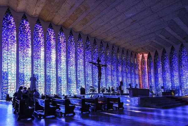 Interno del Santuario di Dom Bosco a Brasilia . — Foto Stock