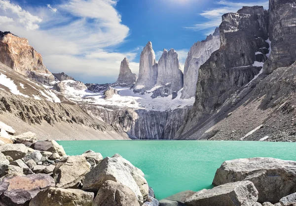 Torres del Paine Mountains, Patagonië, Chili — Stockfoto