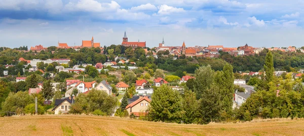 Panoramiczny widok z Chełmna w Polsce. — Zdjęcie stockowe