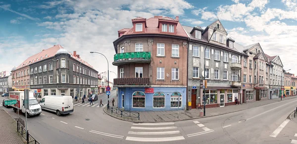Panoramablick auf die Wojska polskiego Straße im Stadtzentrum. — Stockfoto