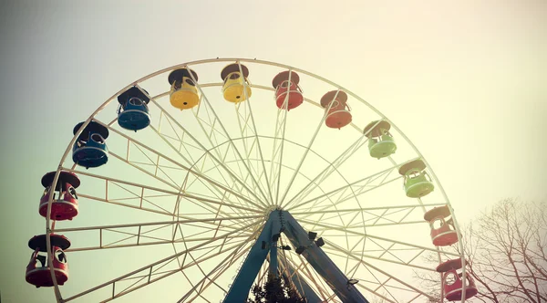 Image filtrée vintage rétro d'une roue ferris . — Photo