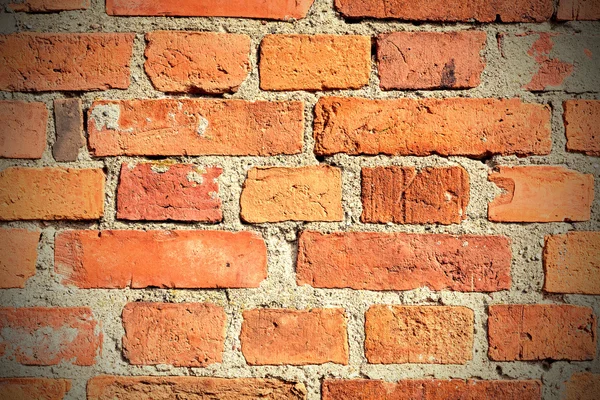 Background made of old vintage brick wall. — Stock Photo, Image