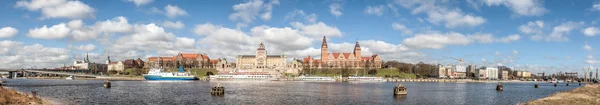 Panoramautsikt över vattnet Szczecin, Polen. — Stockfoto