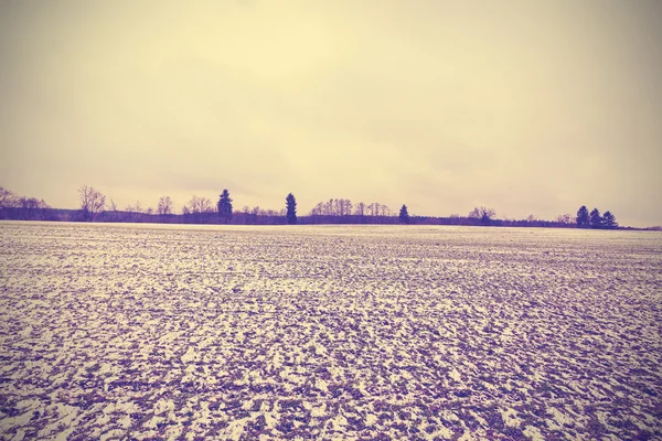 Vintage tonica invernale paesaggio tranquillo . — Foto Stock