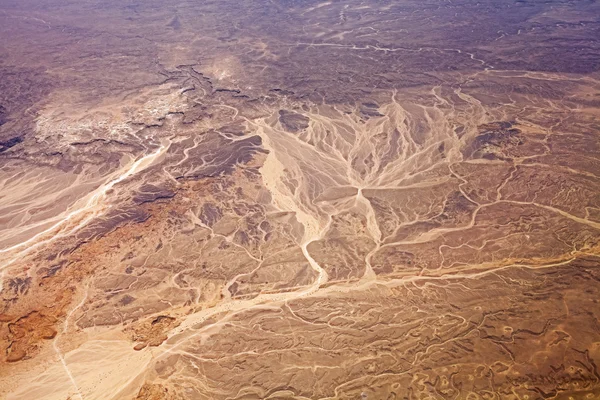 Luchtfoto van woestijn, natuur achtergrond. — Stockfoto