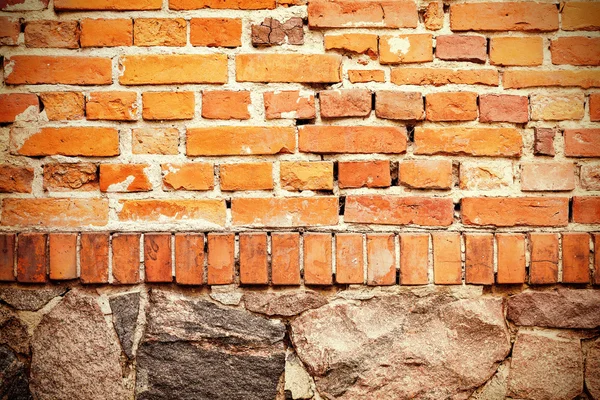 Old brick and stone wall background or texture. — 스톡 사진