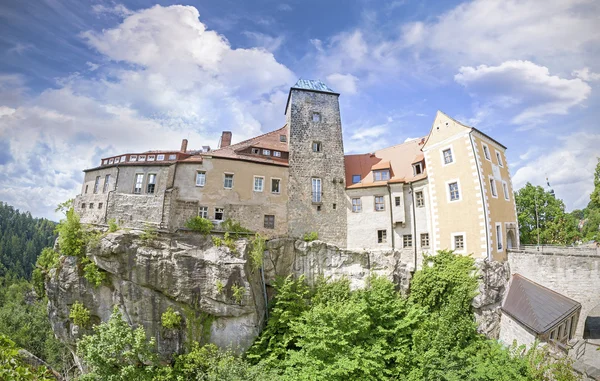 Fisheye lens photo of Hohnstein castle, Germany. — Stock Photo, Image