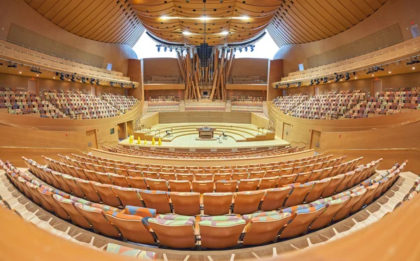 Interiören i Walt Disney Concert Hall. — Stockfoto